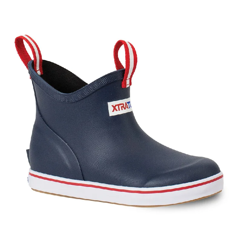 XTRATUF Little + Big Kids Ankle Deck Boots- Navy