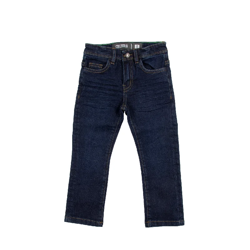 CULTURA Toddler's Washed Denim Pants Athletic Men's High