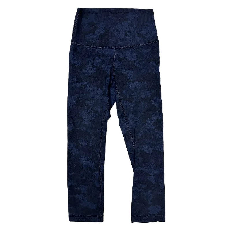 Athletic Leggings Capris By Lululemon In Black & Blue, Size: Xs Monochromatic All