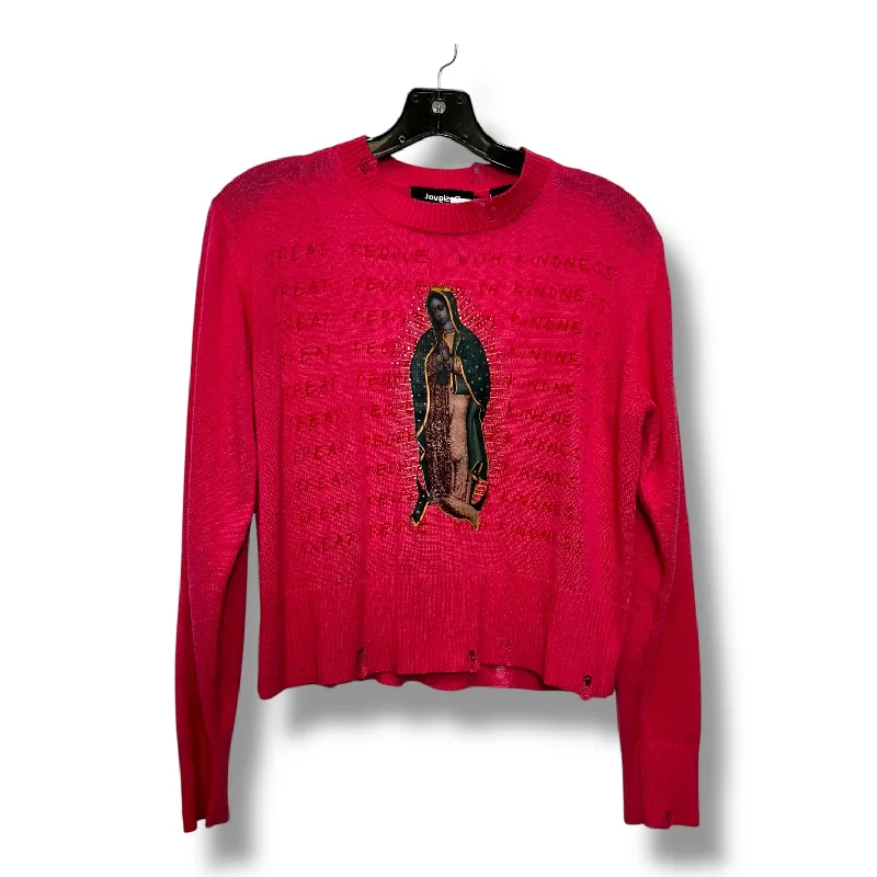 Top Long Sleeve By Desigual In Pink, Size: Xs Traditional Men's Country