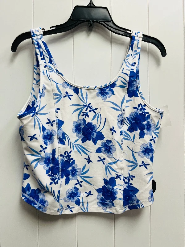 Athletic Tank Top By loveshackfancy In Blue & White, Size: Xl Vintage Men's 1970S Disco