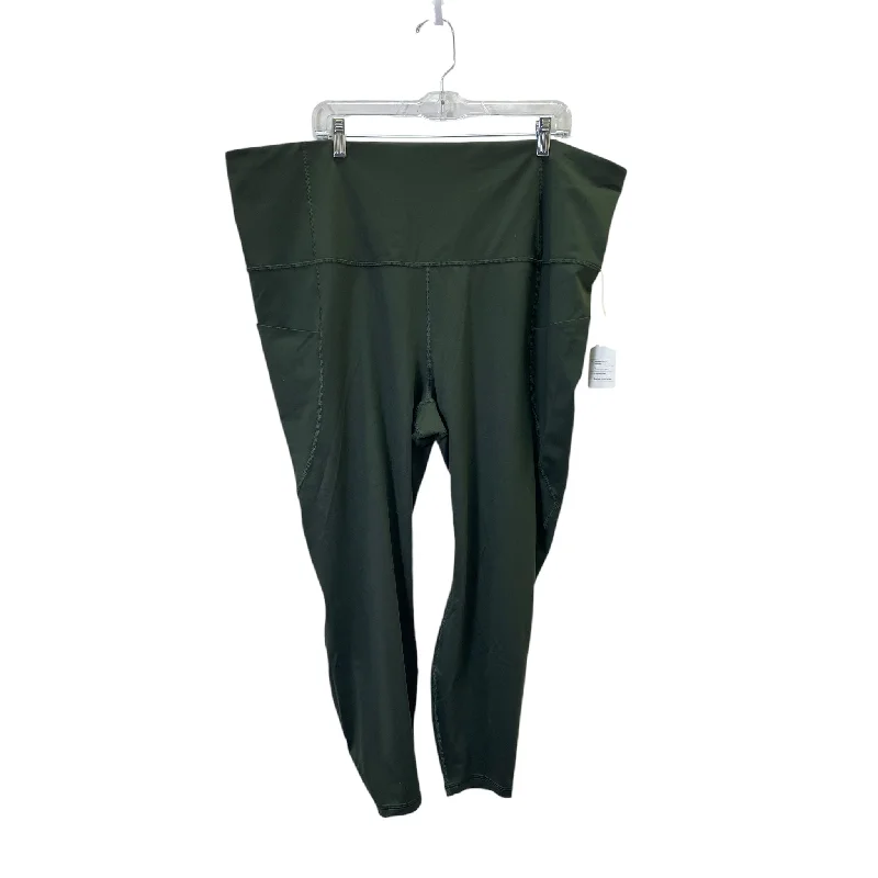 Athletic Leggings By All In Motion In Green, Size:3X Sporty Men's Athleisure 