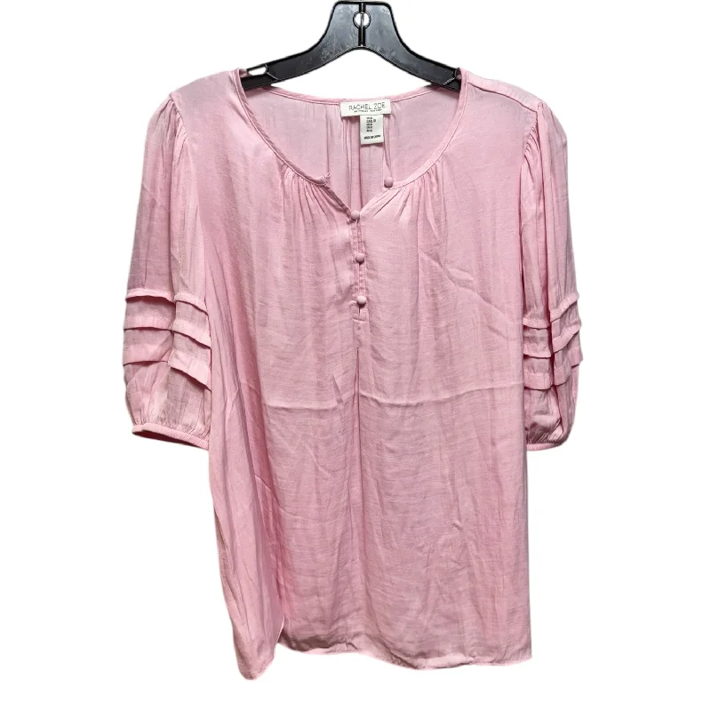 Blouse Long Sleeve By Rachel Zoe In Pink, Size: L Tailored