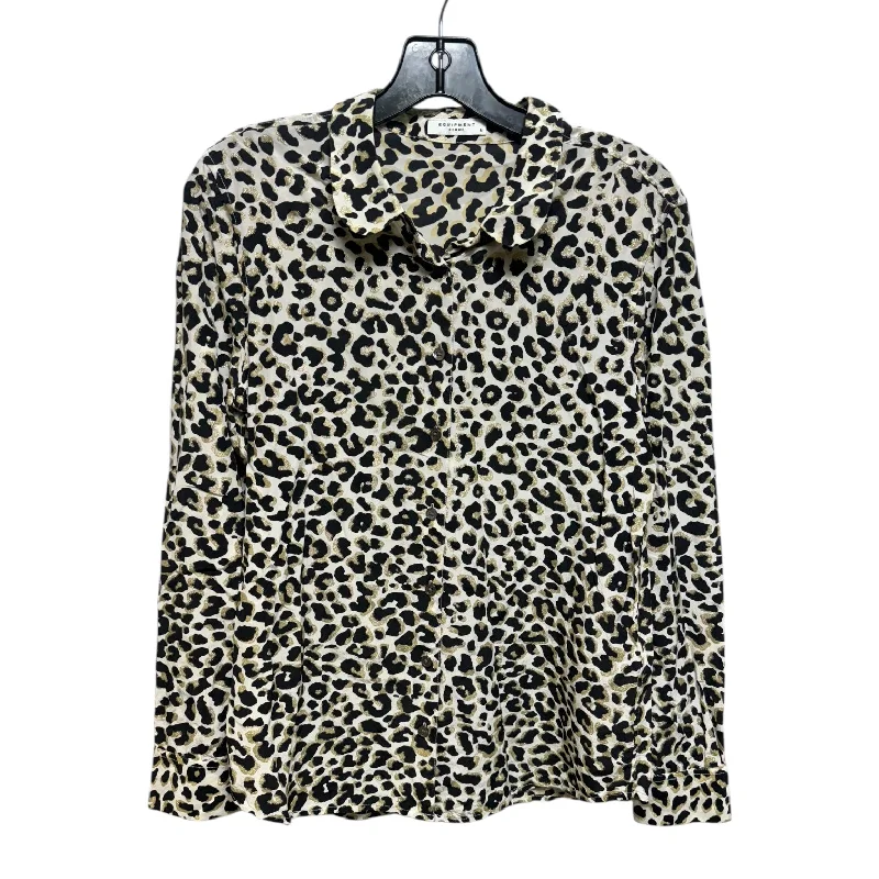 Top Long Sleeve By Equipment In Animal Print, Size: M Modern Men's 