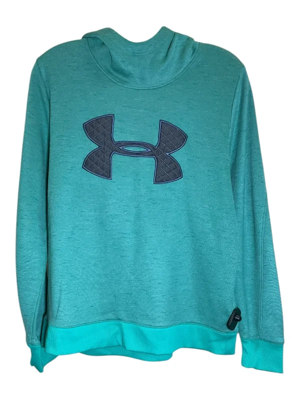 Sweatshirt Hoodie By Under Armour In Green, Size: L