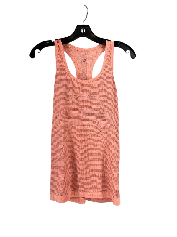 Athletic Tank Top By Lululemon In Peach, Size: 6 Athletic Men's Compression