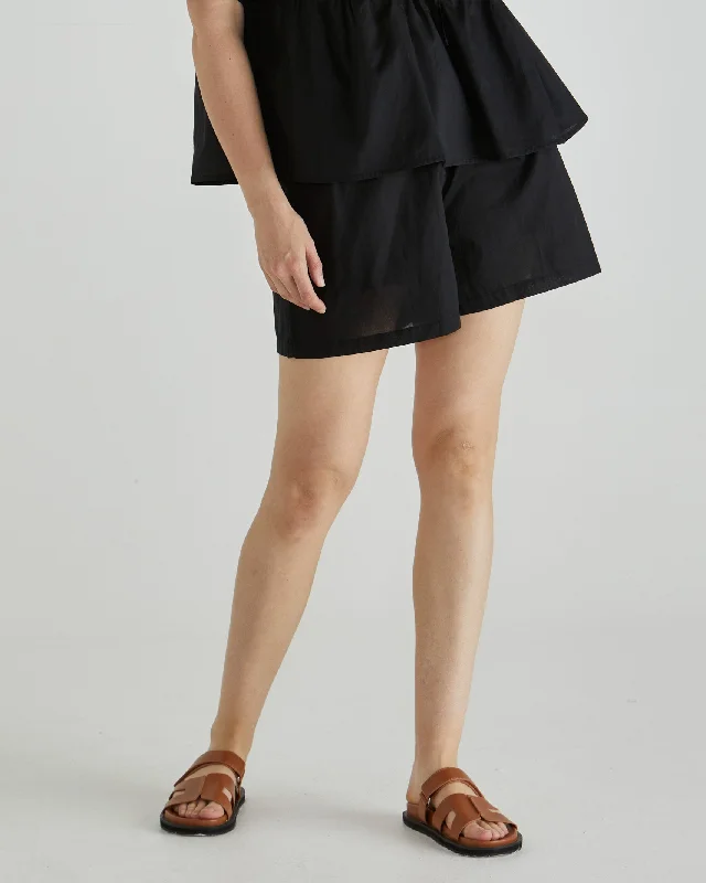 Sass Rumi Cotton Shorts Black Bold Men's Statement