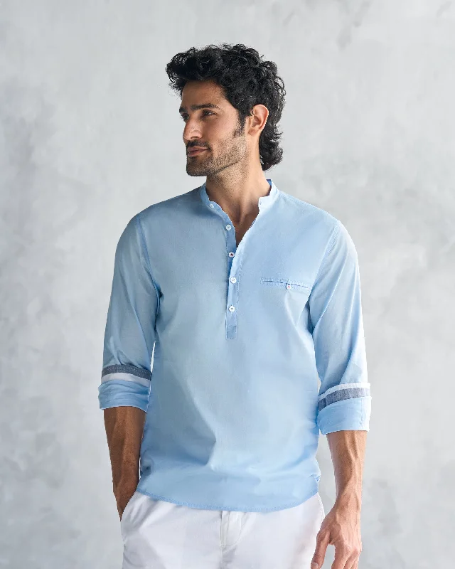 Pondicherry Shirt - Light Blue Practical Men's Quick