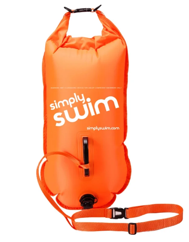 Fluorescent Swim Safety Buoy & Tow Float - Integral 28L Dry Bag