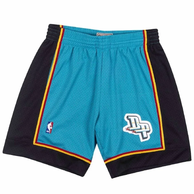 Men's Detroit Pistons 98 Swingman Shorts In Teal Artistic Men's Avant