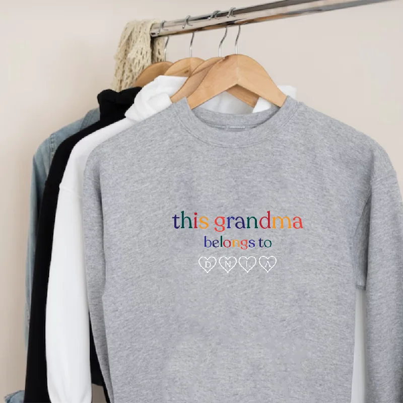 This Grandma Belongs To Personalised initials Women's Sweatshirt