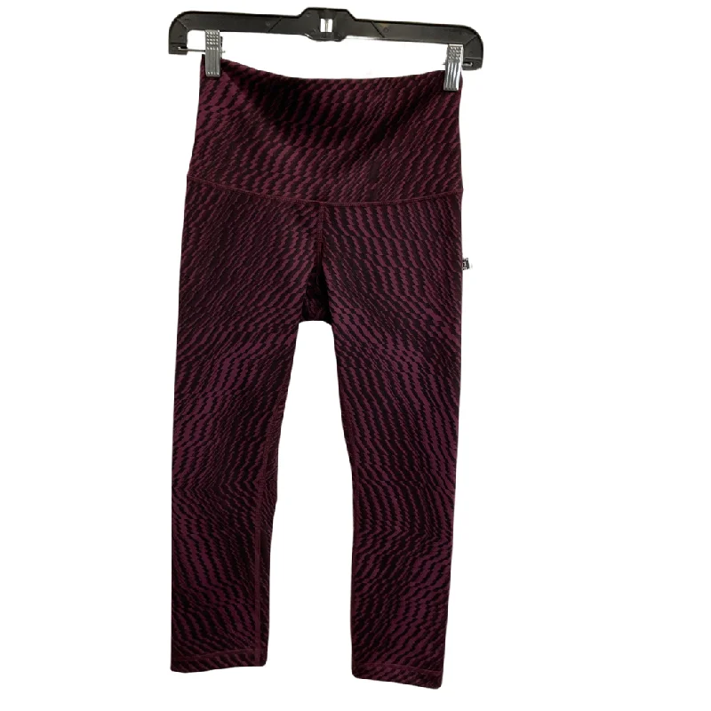 Athletic Leggings Capris By Lululemon In Black & Purple, Size: 6 Minimalist Men's Casual 