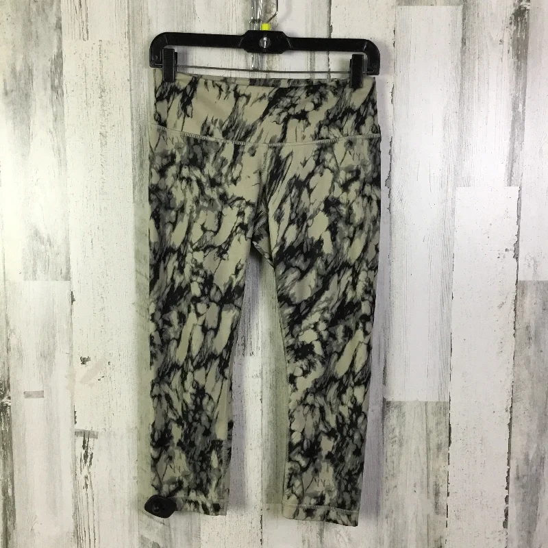 Athletic Leggings Capris By Lululemon In Black & Tan, Size: 6 Sharp Men's Italian