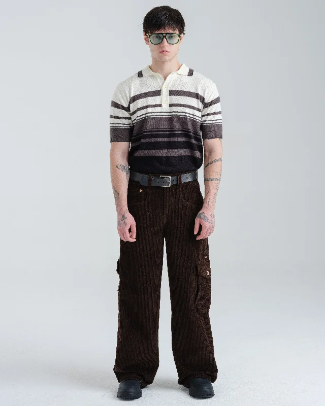 Torque Cargo Carpenter. 23". 4 Wale Corduroy. Java Brown. Confident Men's High