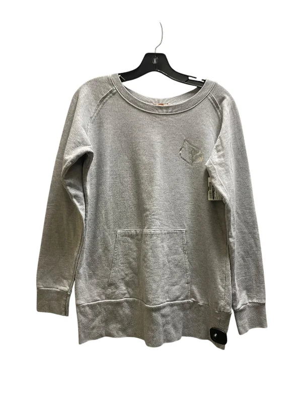 Sweatshirt Collar By Clothes Mentor In Grey, Size: L