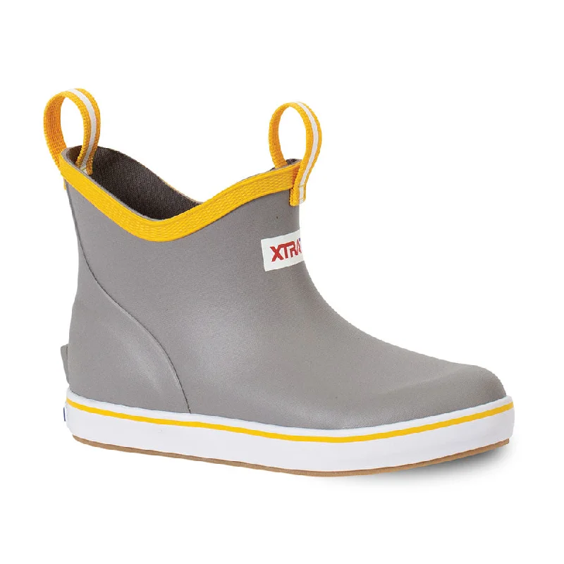 XTRATUF Little + Big Kids Ankle Deck Boots- Gray