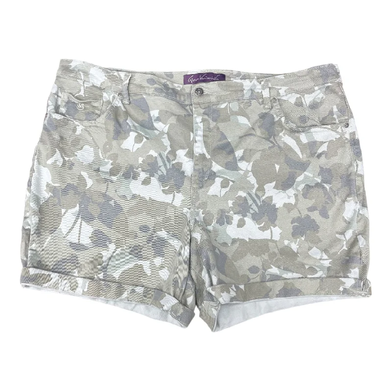 Camouflage Print Shorts Gloria Vanderbilt, Size 20w Laid