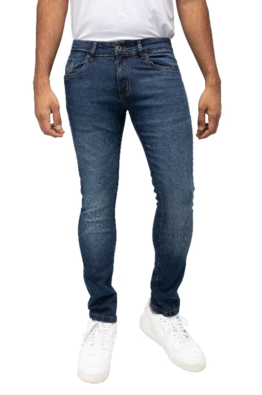 CULTURA AZURE Mens Slim Fit Basic Casual Stretch Denim Jeans Sophisticated Men's French