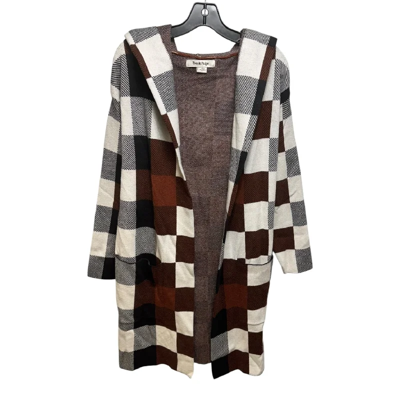 Hooded Sweater Cardigan By Ava & Paige In Multi-colored, Size: L Beach