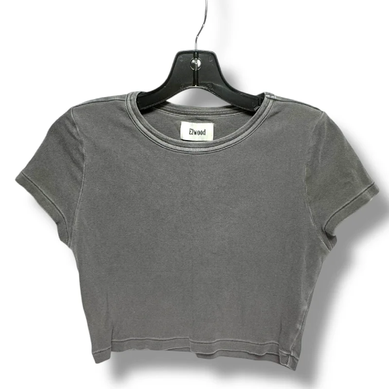 Top Short Sleeve By elwood In Grey, Size: L Minimalist Men's Casual 
