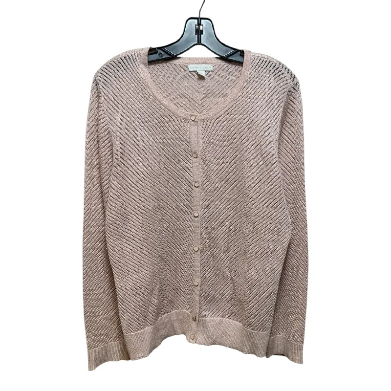 Open Knit Sweater Cardigan By New York And Co In Pink, Size: Xl Earthy Men's Hemp