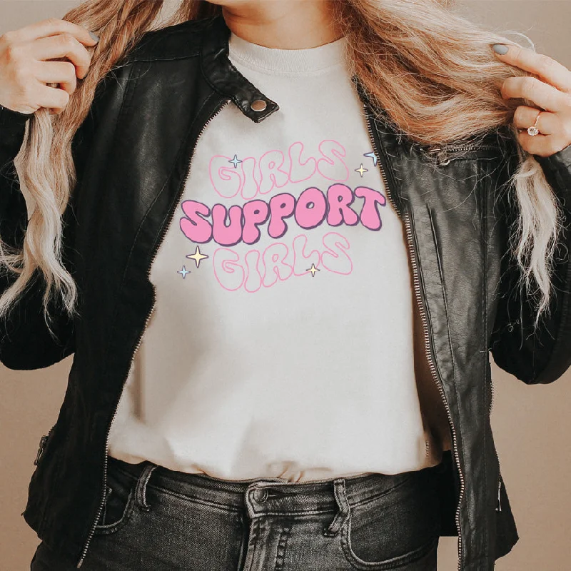 Girls Support Girls Bubble T-Shirt