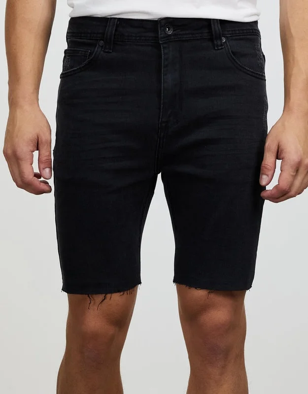 Silent Theory Mens Shadow Short Wrecked Black Gym