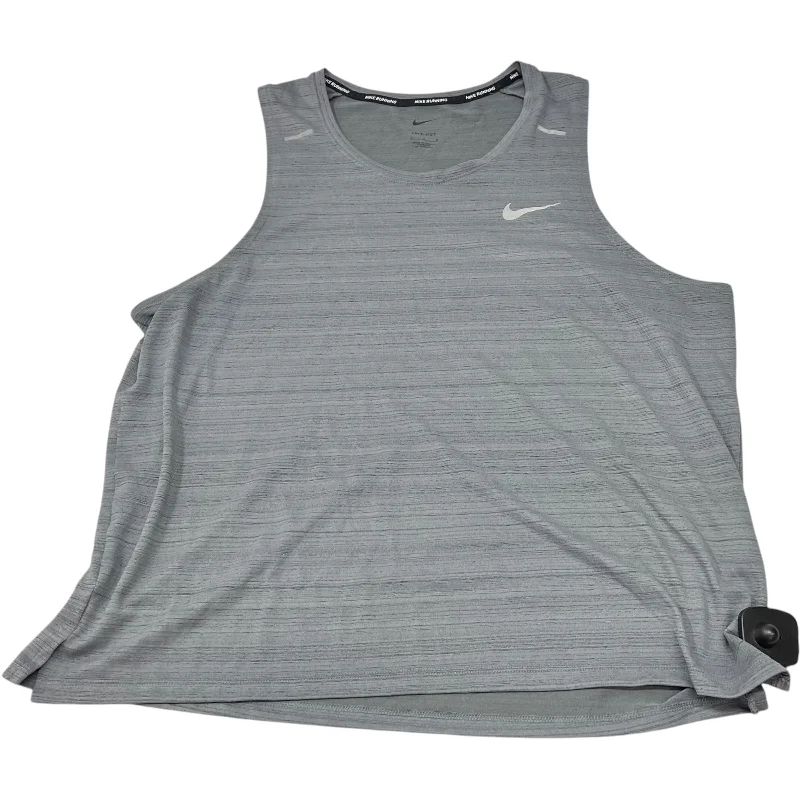 Athletic Tank Top By Nike Apparel In Grey, Size: L Polished Men's Silk