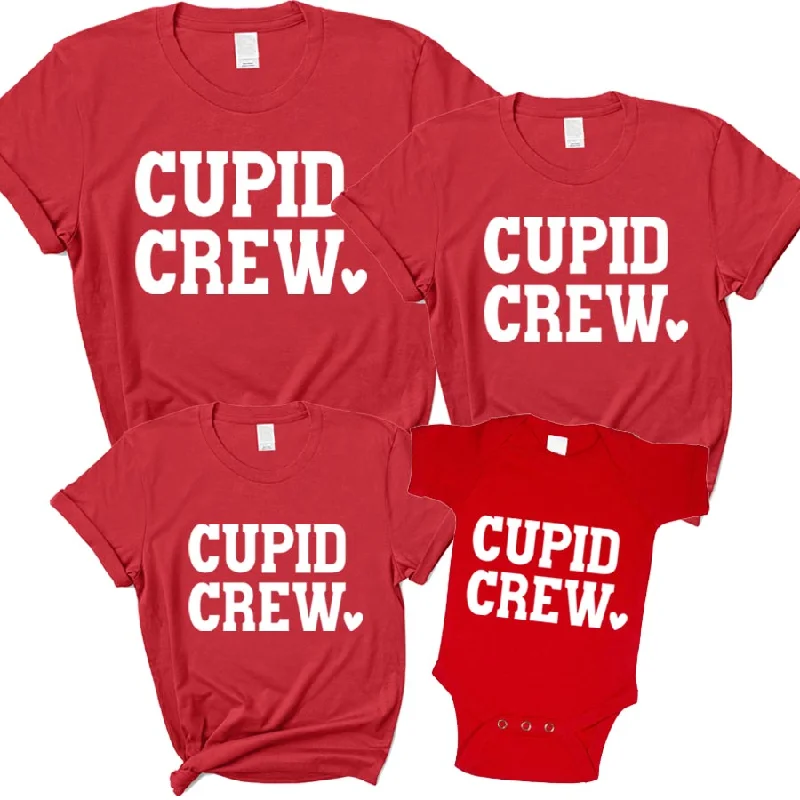 Cupid Crew Matching Red T-Shirts & Baby Vest