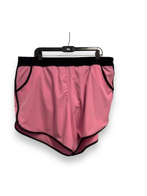 Athletic Shorts By Torrid In Black & Pink, Size: 2x Masculine Men's Thick