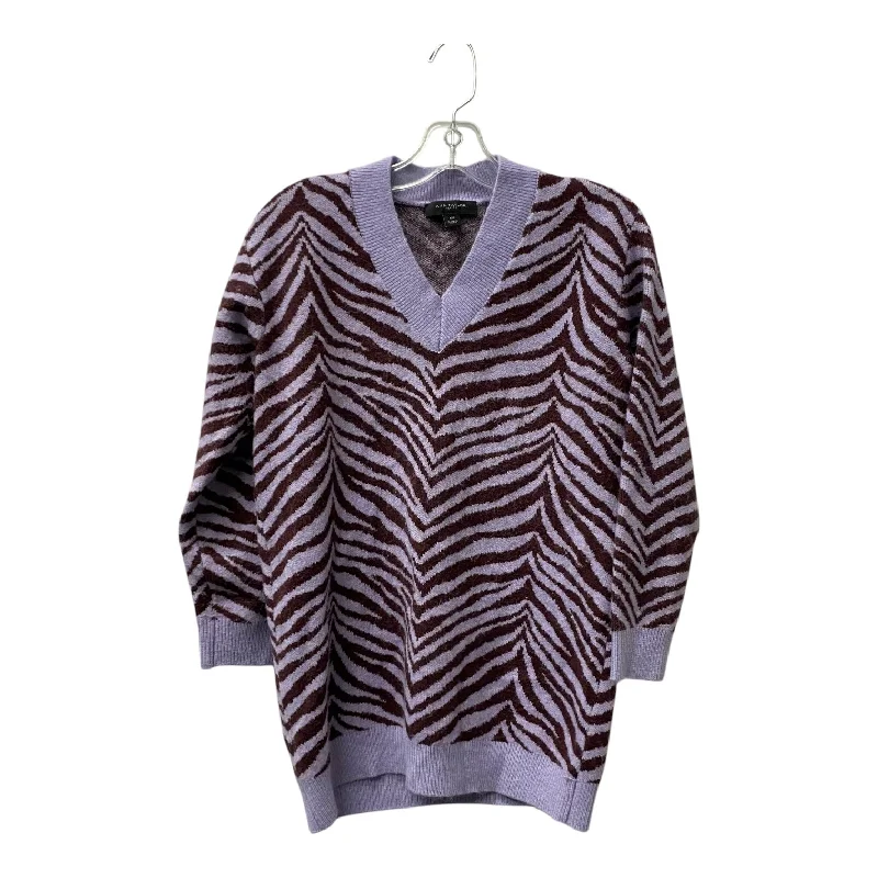 Sweater By Ann Taylor In Purple, Size:Xs Traditional Men's Wool