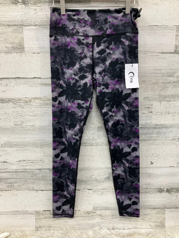 Athletic Leggings By Zyia In Grey & Purple, Size: M Sporty Men's Tennis